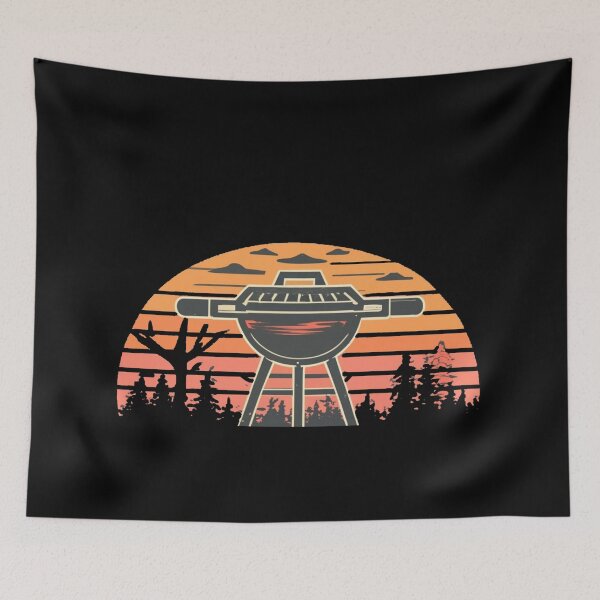 Item preview, Vintage colors sunset and barbeque designed and sold by desinganddecor.