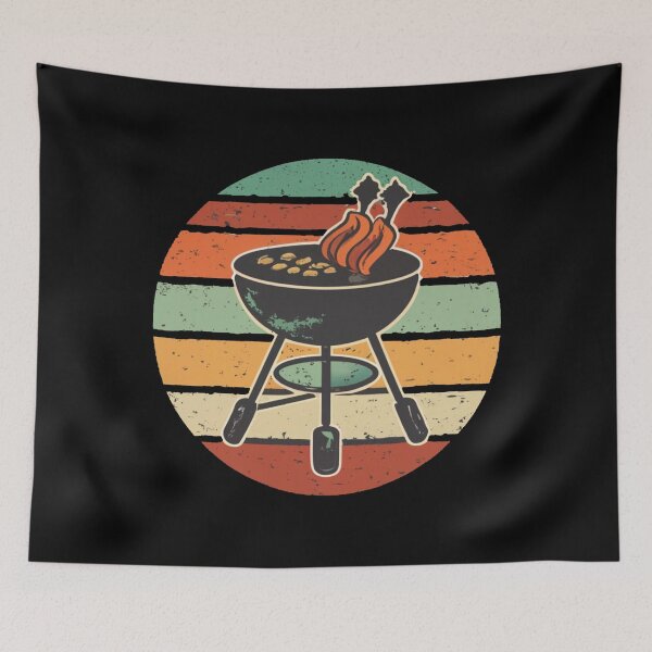 Item preview, Vintage colors sunset and barbeque designed and sold by desinganddecor.