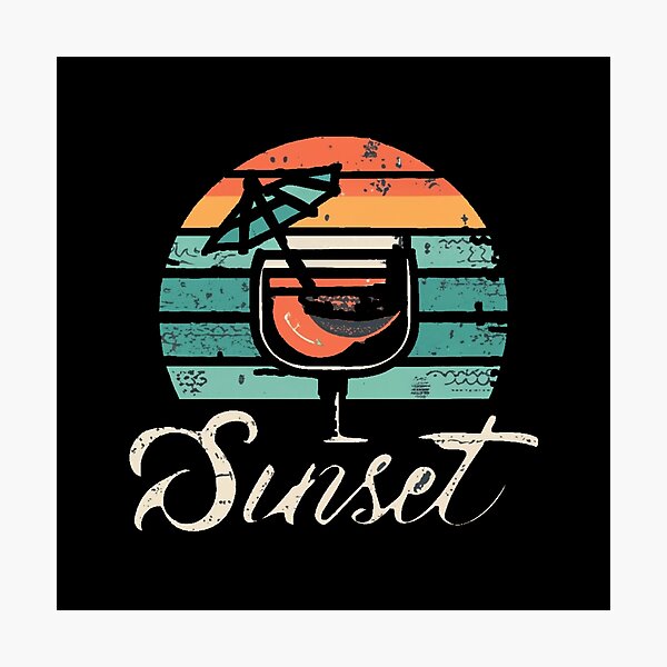 Item preview, Vintage colors sunset and skates drums designed and sold by desinganddecor.