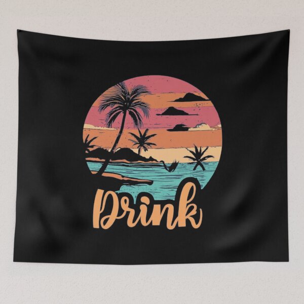Item preview, Vintage colors sunset and skates drums designed and sold by desinganddecor.