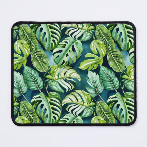 Item preview, watercolor Monstera Leaf pattern, Palm Green Nature Painterly Seamless Painting designed and sold by sadedream.