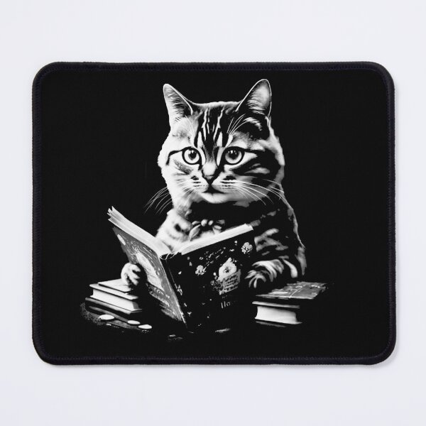 Item preview, Cat reading a book designed and sold by Szkicerka.