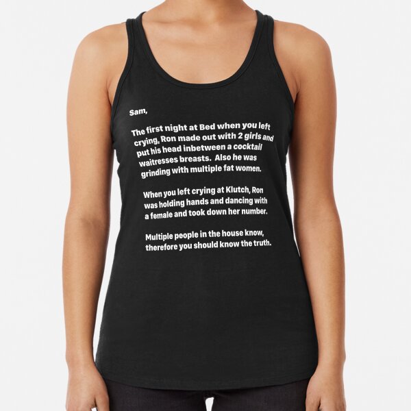 Mad Over Shirts The Boobs are Real The Smile is Fake Unisex Premium Racerback Tank top 