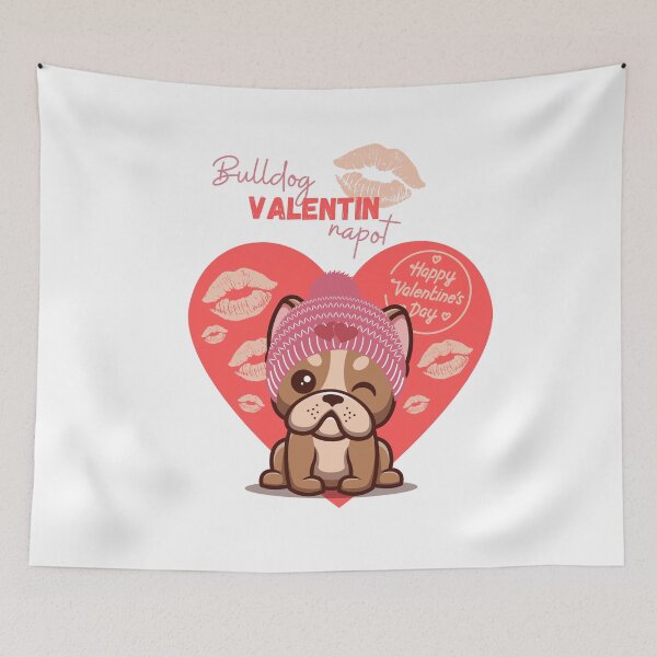 Item preview, Bulldog valentin nap | Pink/Lányos | Francia Bulldog designed and sold by Twinmommy Store.