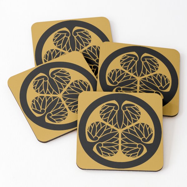 Item preview, Traditional Japanese Samurai crest: Tokugawa mallow - Kuwacha designed and sold by Onigokko.