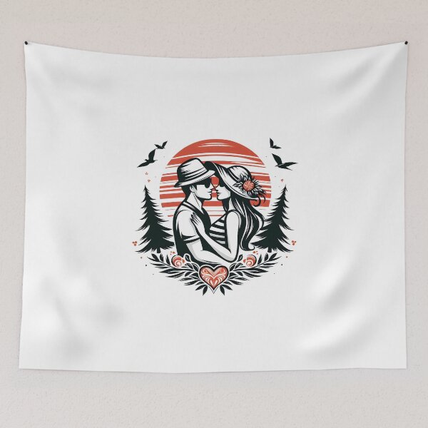 Item preview, Couple in valentines day Holiday vacations mood enjoying moment. designed and sold by vectorillus.