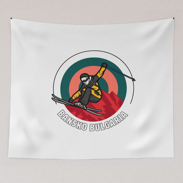Item preview, Bansko Bulgaria Ski Resort Funny Sticker designed and sold by CornerStore007.