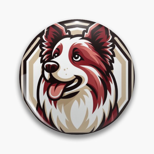 Item preview, Border Collie Red And White Herding Dog Cartoon Smiling Illustration designed and sold by CoffeeIsATrip.