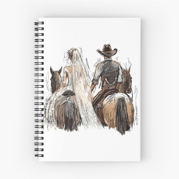 Item preview, Western Bride and Groom on Horses designed and sold by TraceyMackieArt.