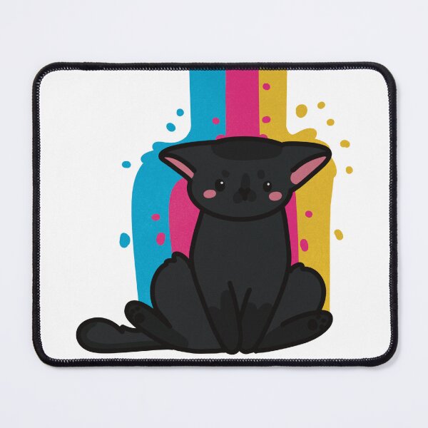 Item preview, CMYK Rainbow and Black Cat designed and sold by FelineEmporium.