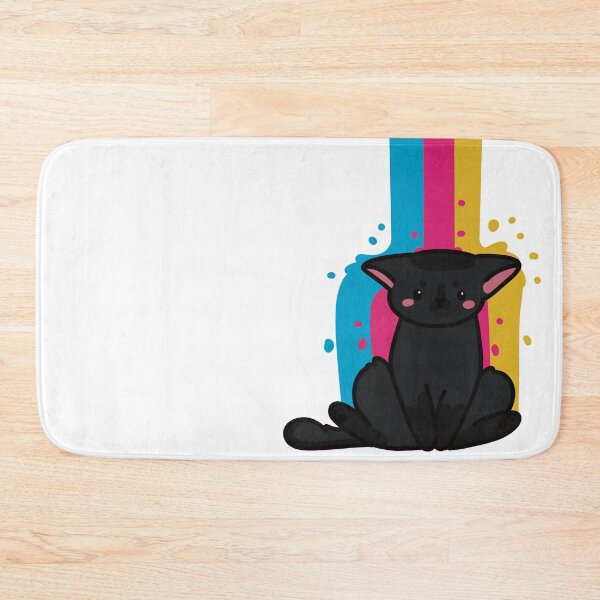Item preview, CMYK Rainbow and Black Cat designed and sold by FelineEmporium.
