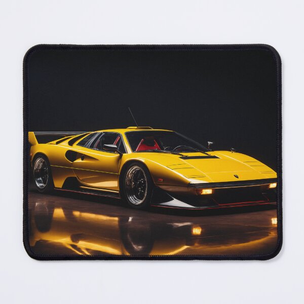 Item preview, Yellow sports car at night designed and sold by Roland Mitterbauer.