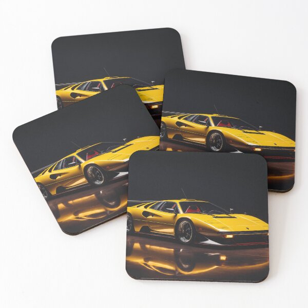Item preview, Yellow sports car at night designed and sold by Roland Mitterbauer.