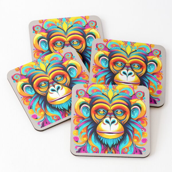 Item preview, Colorful monkey face designed and sold by Creative.Shop.