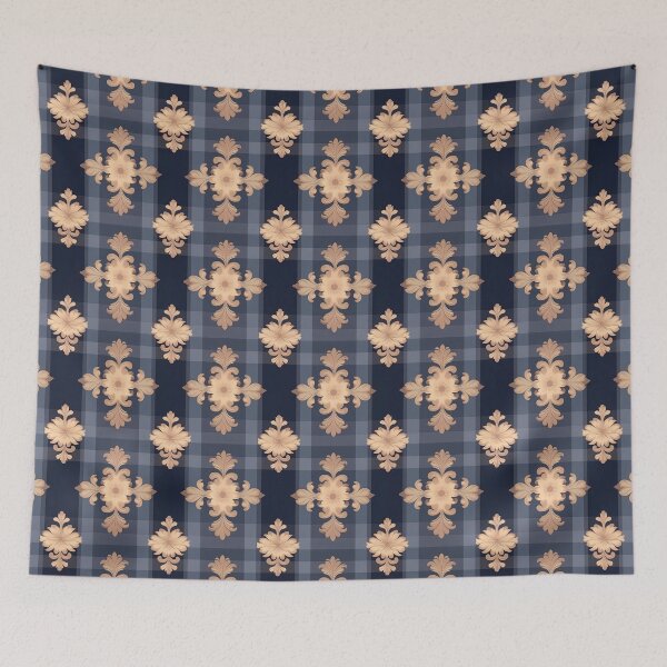 Item preview, Thai Painting and dark blue plaid designed and sold by WarmHeartedArt.