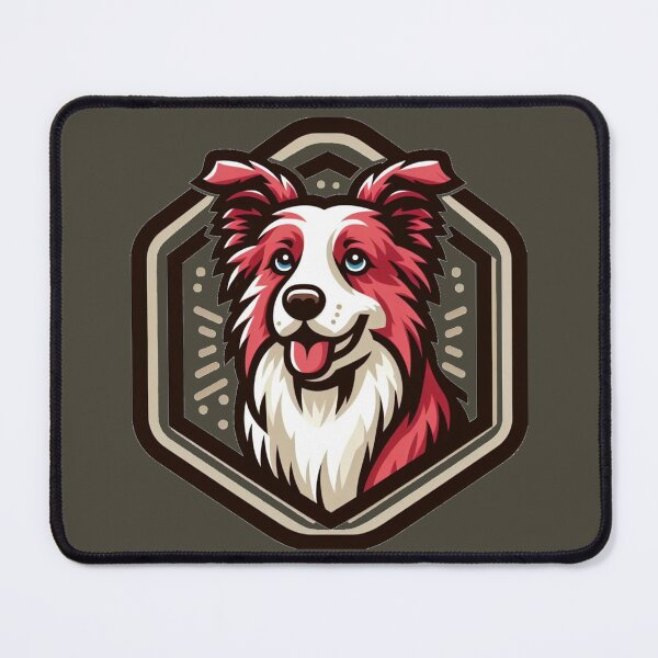 Item preview, Border Collie Red And White Herding Dog Cartoon Smile Illustration designed and sold by CoffeeIsATrip.