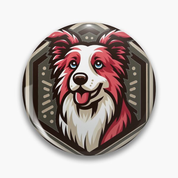 Item preview, Border Collie Red And White Herding Dog Cartoon Smile Illustration designed and sold by CoffeeIsATrip.