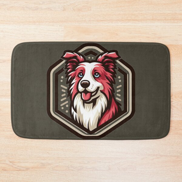 Item preview, Border Collie Red And White Herding Dog Cartoon Smile Illustration designed and sold by CoffeeIsATrip.