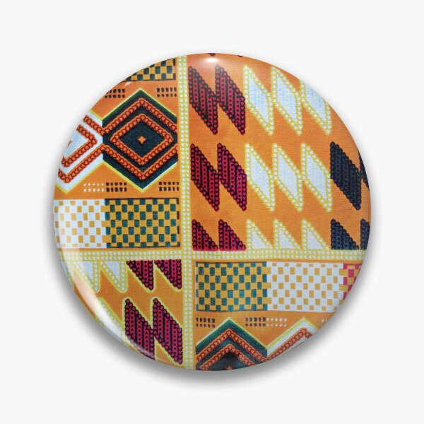 Item preview, Colourful orange and black kente  print designed and sold by textileprint.