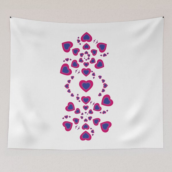 Item preview, Bisexual Pride Heart Pattern (White Background) designed and sold by dysperdis.