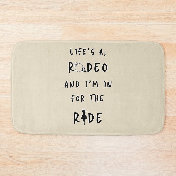 Item preview, Cowboy Rodeo inspirational quote designed and sold by ReachForArt.