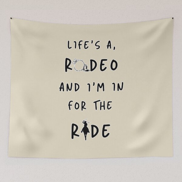 Item preview, Cowboy Rodeo inspirational quote designed and sold by ReachForArt.