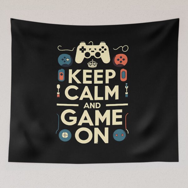 Item preview, Keep Calm And Game On Funny Gaming designed and sold by KitonicTees.