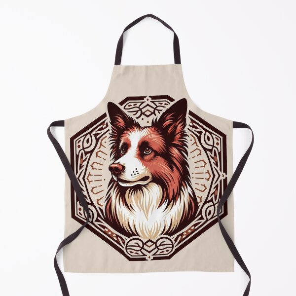 Item preview, Border Collie Red And White Herding Dog Illustration Prick Eared designed and sold by CoffeeIsATrip.