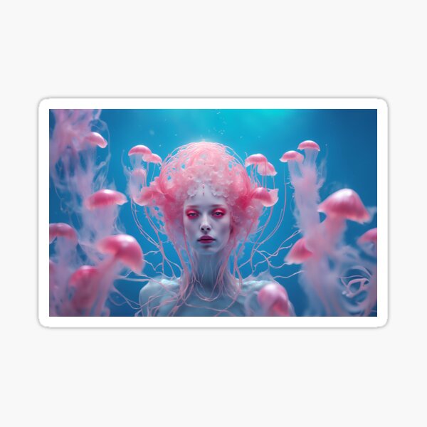 Beautiful sea Goddess *4 Sticker