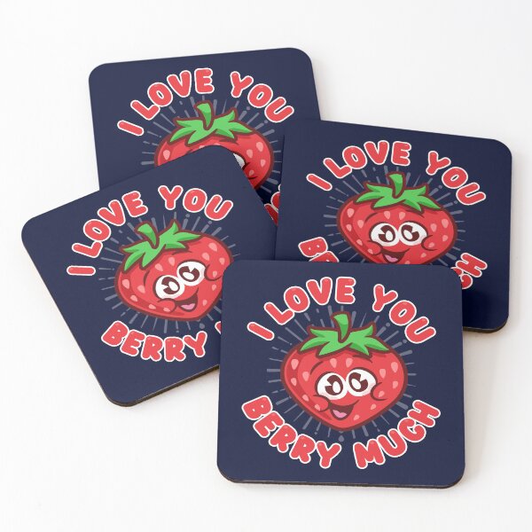 Item preview, I love you berry much - cute strawberry designed and sold by messy-nessie.