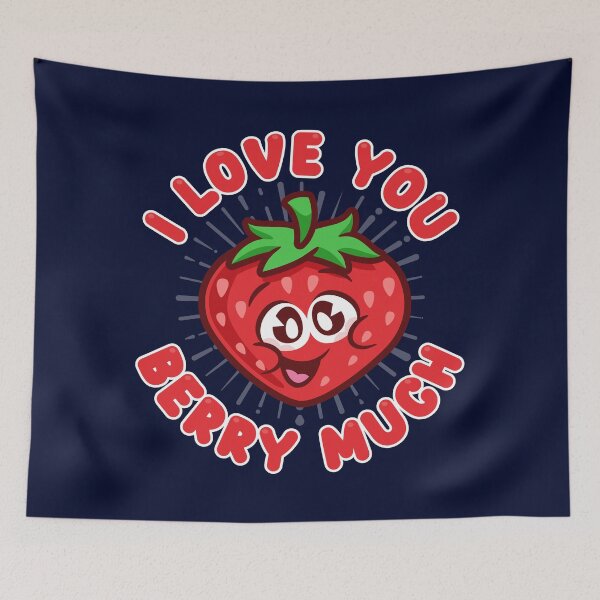 Item preview, I love you berry much - cute strawberry designed and sold by messy-nessie.