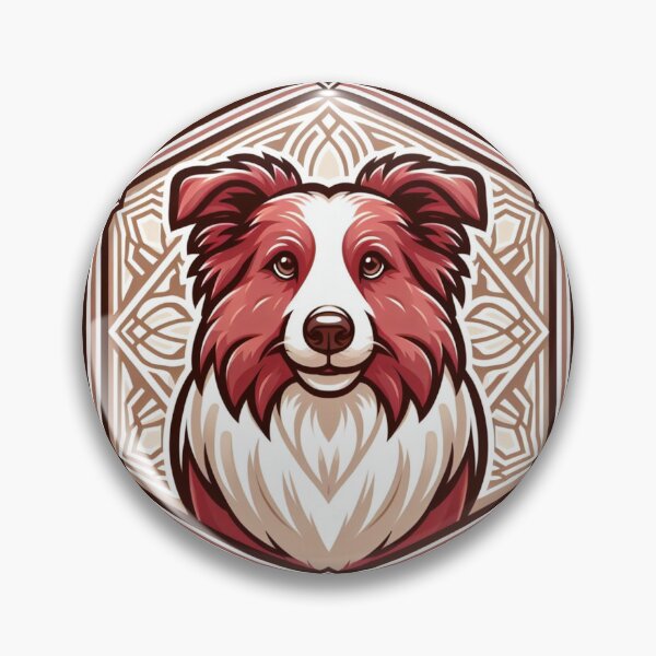 Item preview, Border Collie Red And White Herding Dog Illustration Flop Eared designed and sold by CoffeeIsATrip.