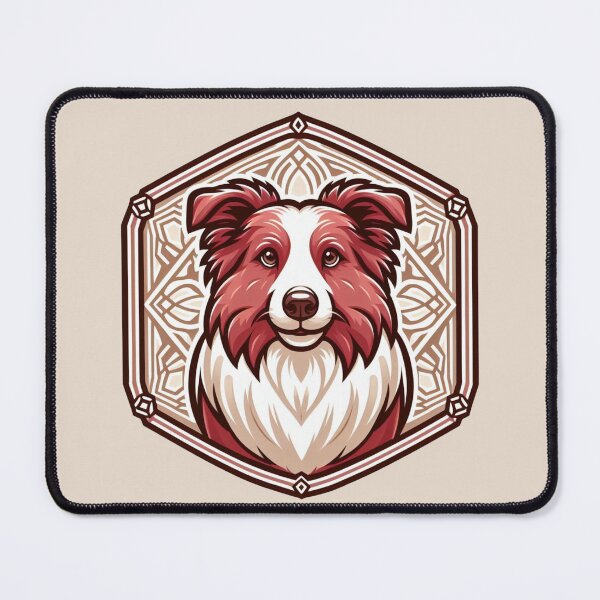 Item preview, Border Collie Red And White Herding Dog Illustration Flop Eared designed and sold by CoffeeIsATrip.