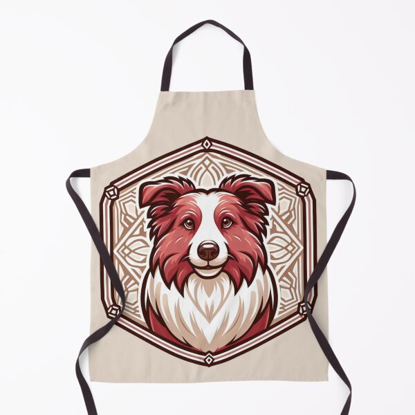 Item preview, Border Collie Red And White Herding Dog Illustration Flop Eared designed and sold by CoffeeIsATrip.