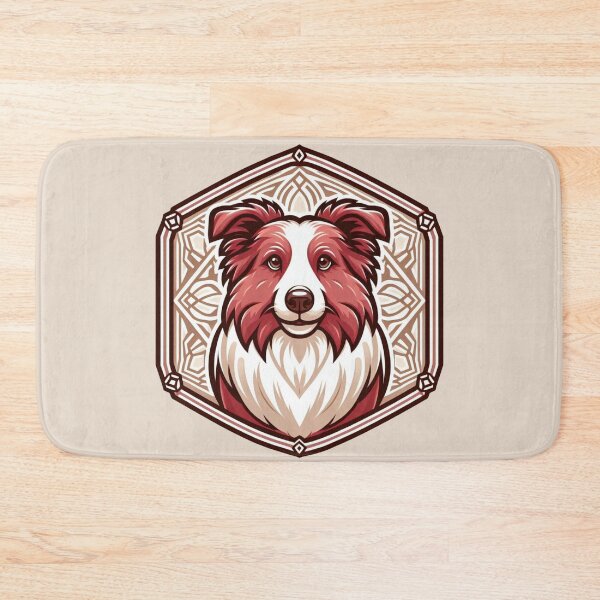 Item preview, Border Collie Red And White Herding Dog Illustration Flop Eared designed and sold by CoffeeIsATrip.