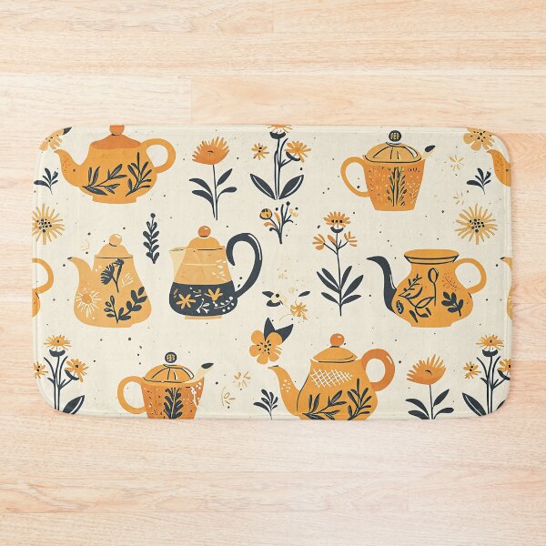 Item preview, light orange-colored ceramic tea pots designed and sold by WarmHeartedArt.