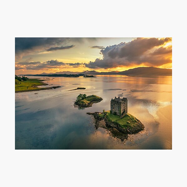 Castle Stalker Sunset Photographic Print
