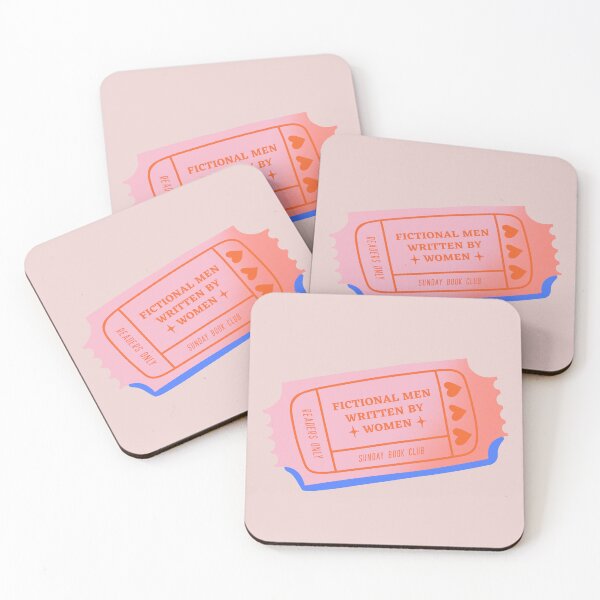 Item preview, Fictional men written by women movie ticket illustration. Sunday book club designed and sold by Alika's  Garden.