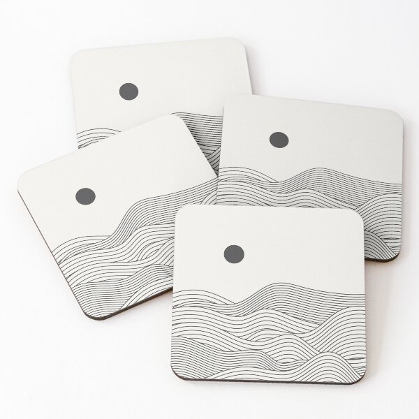 Item preview, Abstract Boho Art, Mid Century Illustration with stripes and circles designed and sold by softulka.