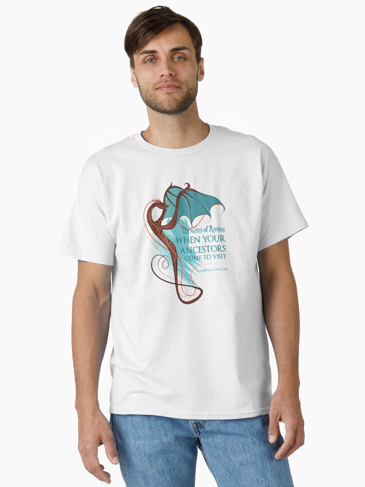 Thumbnail 1 of 7, Classic T-Shirt, The Gates of Aurona - Ancestors Visit designed and sold by TonyaMacalino.