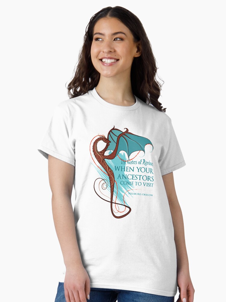 Thumbnail 2 of 7, Classic T-Shirt, The Gates of Aurona - Ancestors Visit designed and sold by TonyaMacalino.