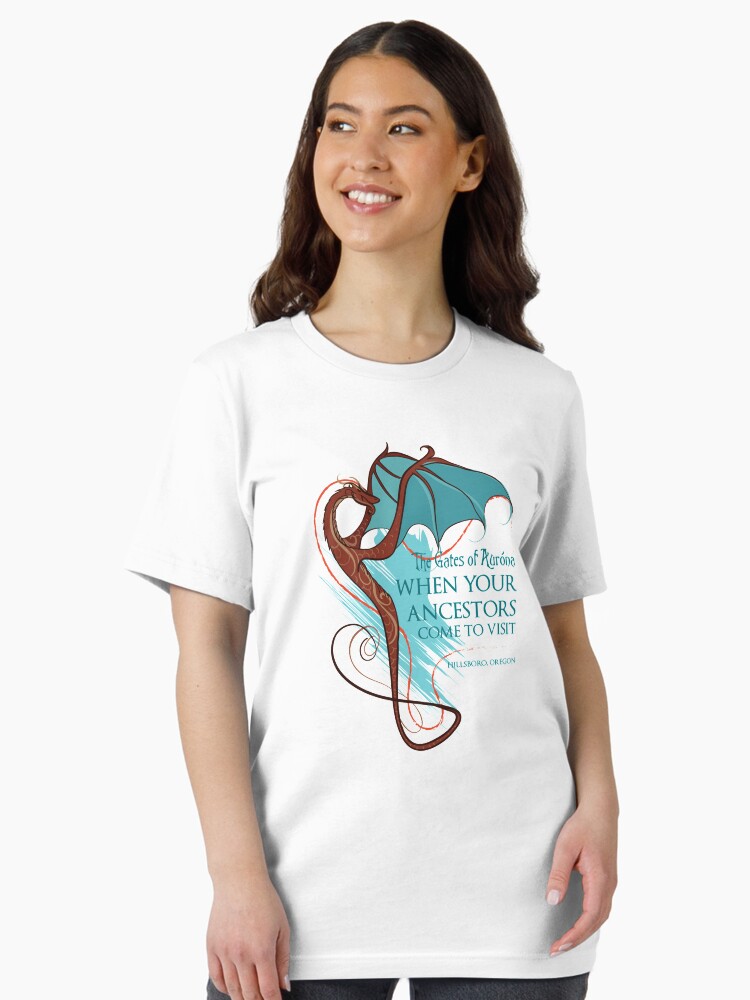 Thumbnail 2 of 7, Essential T-Shirt, The Gates of Aurona - Ancestors Visit designed and sold by TonyaMacalino.