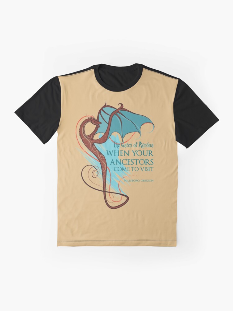 Thumbnail 4 of 5, Graphic T-Shirt, The Gates of Aurona - Ancestors Visit designed and sold by TonyaMacalino.
