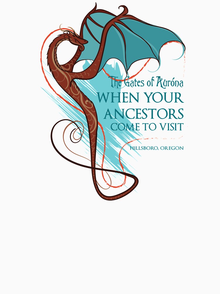 Thumbnail 4 of 4, Premium T-Shirt, The Gates of Aurona - Ancestors Visit designed and sold by TonyaMacalino.