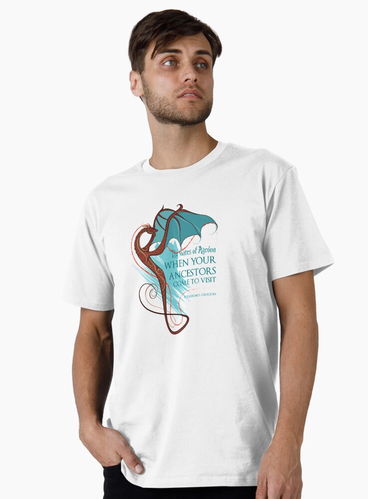 Thumbnail 1 of 4, Premium T-Shirt, The Gates of Aurona - Ancestors Visit designed and sold by TonyaMacalino.