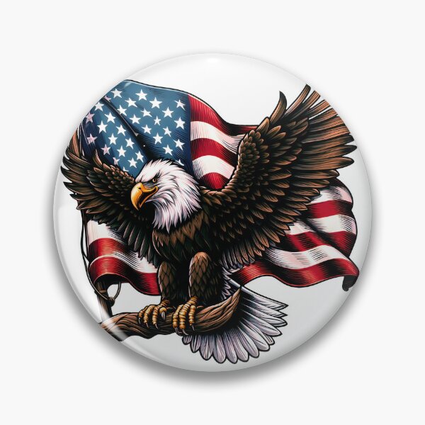 Item preview, traditional bald eagle tattoo designed and sold by tee snap.