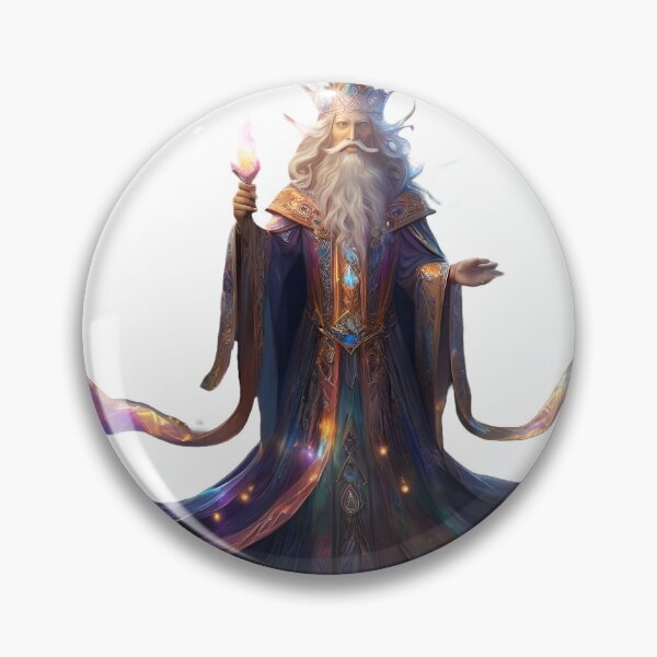 Item preview, wizard with magic wand	 designed and sold by Imagine2024.