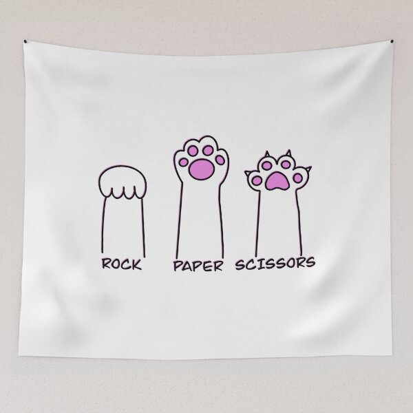 Item preview, Piedra, papel y tijera - Edición gato designed and sold by WanderDrips.