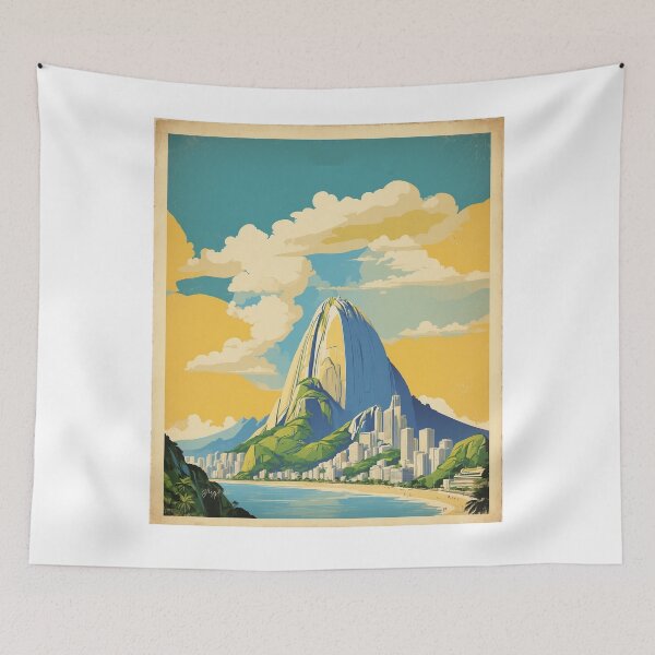 Item preview, Sugarloaf Brazil Vintage Poster Tourism 2 designed and sold by TravelersGems.