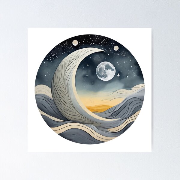 Item preview, Surreal moon symbol designed and sold by UMakusia.